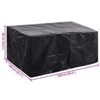 Copertura per Mobili da Giardino con 8 Occhielli 240x140x90 cm 41641