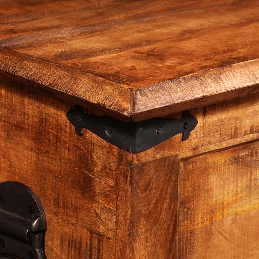 Cassapanca di Stoccaggio in Legno Ruvido di Mango 241635