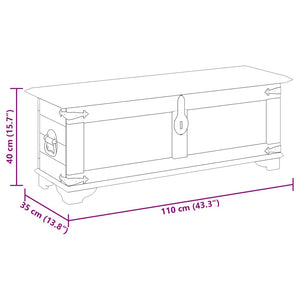 Cassapanca di Stoccaggio in Legno Ruvido di Mango 241635