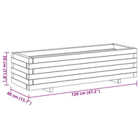 Letto Rialzato 120x40x30 cm in Legno Rettangolare 41661