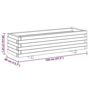 Letto Rialzato 120x40x30 cm in Legno Rettangolare 41661