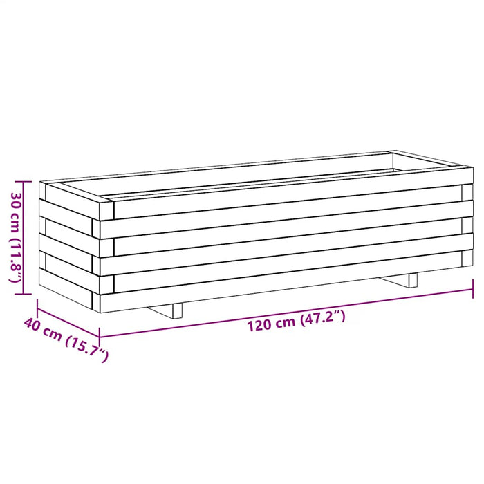 Letto Rialzato 120x40x30 cm in Legno Rettangolare 41661