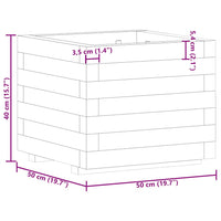 Letto Rialzato 50x50x40 cm Quadrato in Legno 41659