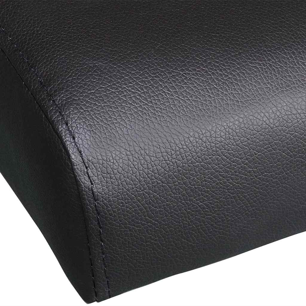 Divano Letto con 2 Cuscini in Similpelle Regolabile Nero