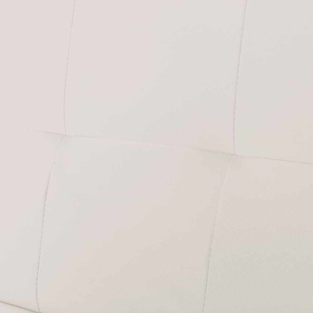 Divano letto regolabile con due cuscini in ecopelle bianco panna 02_0019535