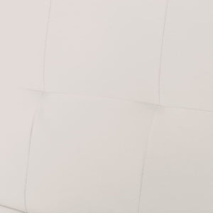 Divano letto regolabile con due cuscini in ecopelle bianco panna 02_0019535