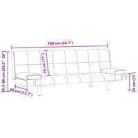 Divano Letto con 2 Cuscini Similpelle Regolabile Bianco Crema  cod mxl 7784