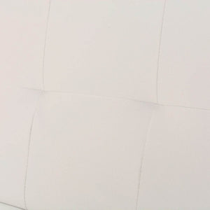 Divano Letto con 2 Cuscini-Sofa Letto-Daybed Similpelle Regolabile Bianco Crema