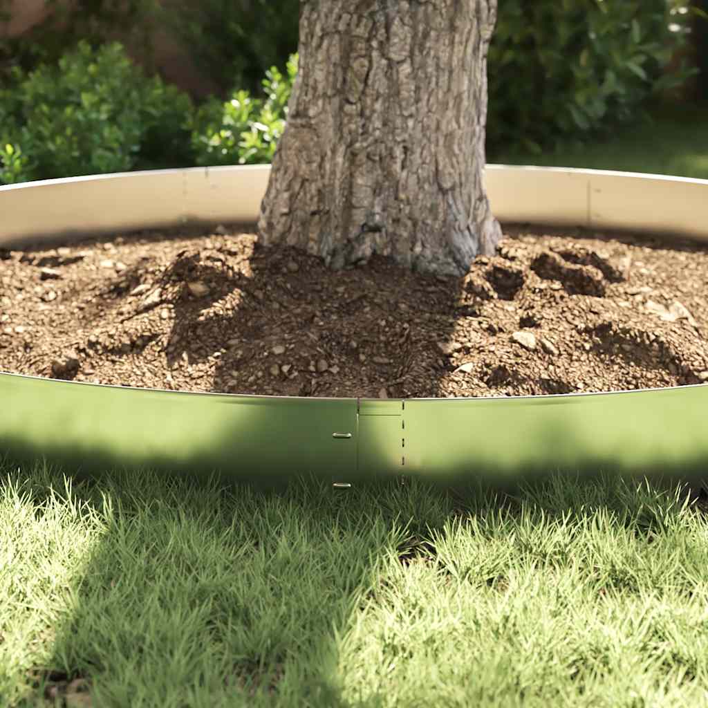 Set 10 pz Bordo prato flessibile in acciaio galvanizzato 100 x 14 cm 271782