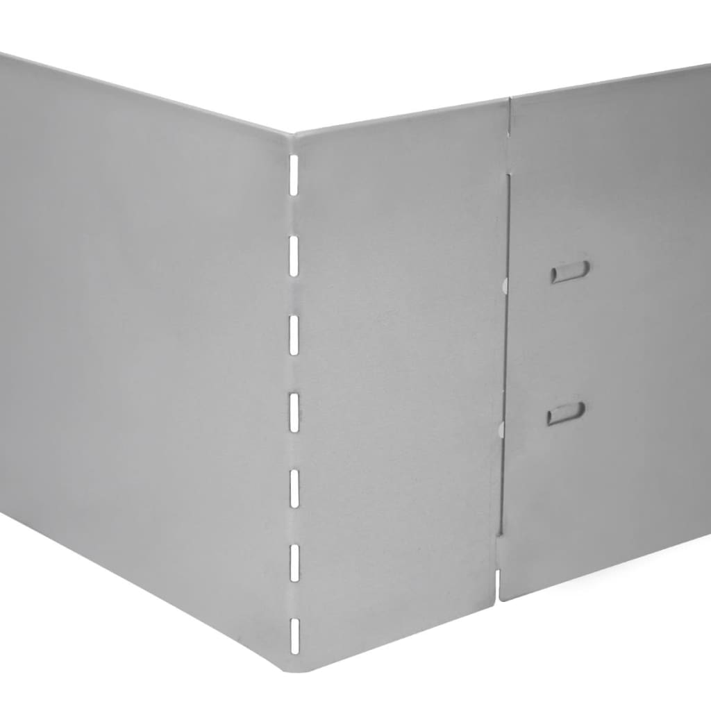 Set 15 pz Bordo prato flessibile in acciaio galvanizzato 100 x 14 cm