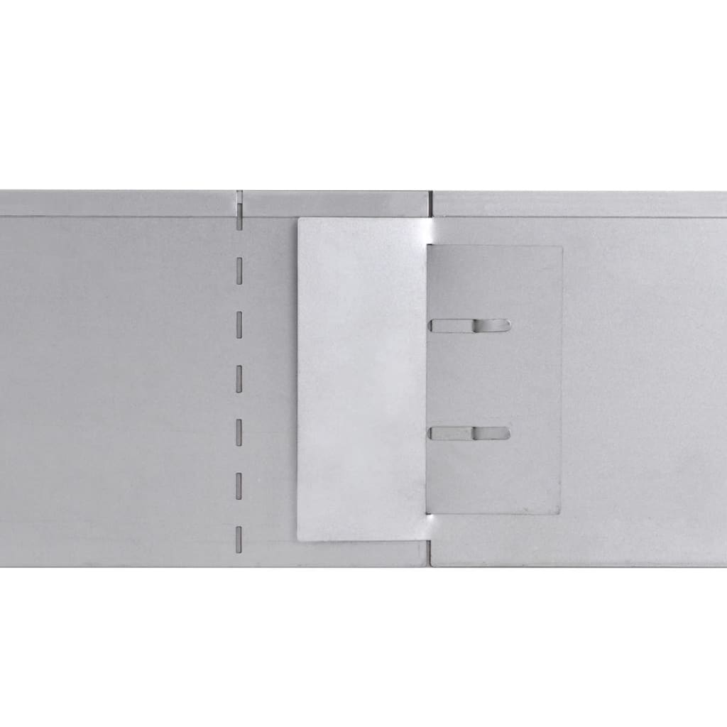 Set 15 pz Bordo prato flessibile in acciaio galvanizzato 100 x 14 cm