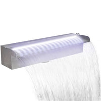 Cascata per Laghetto Rettangolare con LED in Acciaio Inox 45 cmcod mxl 126215