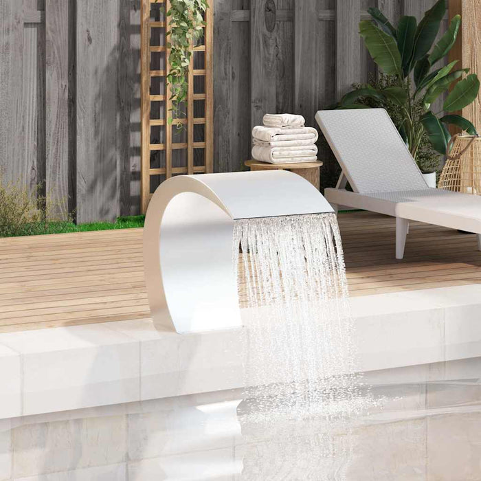 Cascata da Giardino in Acciaio Inossidabile 45x30x60 cm   cod mxl 77822