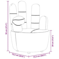 Poltrona a Forma di Mano Nera in Velluto 241730
