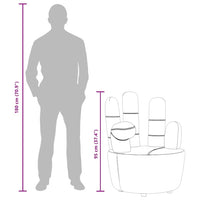 Poltrona a Forma di Mano Grigia in Velluto 241731