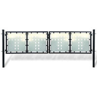 Cancello per Recinzione Singolo Nero 300 x 150 cm