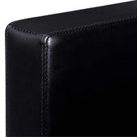 Divano Componibile a 3 Posti in Pelle Artificiale Nero 241979