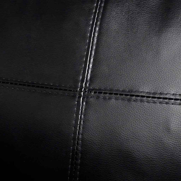 Divano Componibile a 3 Posti in Pelle Artificiale Nero 241979