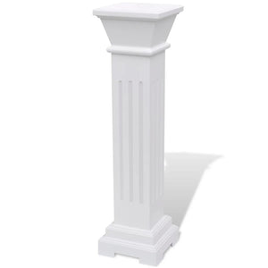 Supporto per piante a colonna quadrata classica in mdf bianco 02_0045034