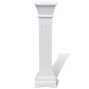 Supporto per piante a colonna quadrata classica in mdf bianco 02_0045034