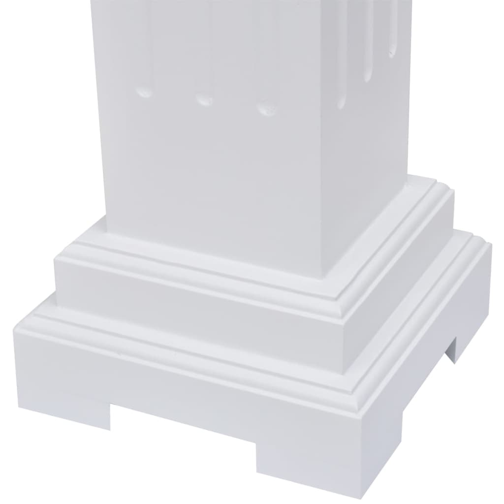 Supporto per piante a colonna quadrata classica in mdf bianco 02_0045034