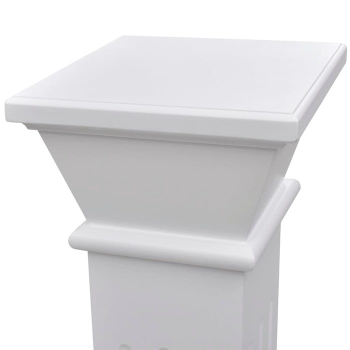 Supporto per piante a colonna quadrata classica in mdf bianco 02_0045034