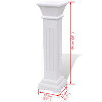 Supporto per piante a colonna quadrata classica in mdf bianco 02_0045034