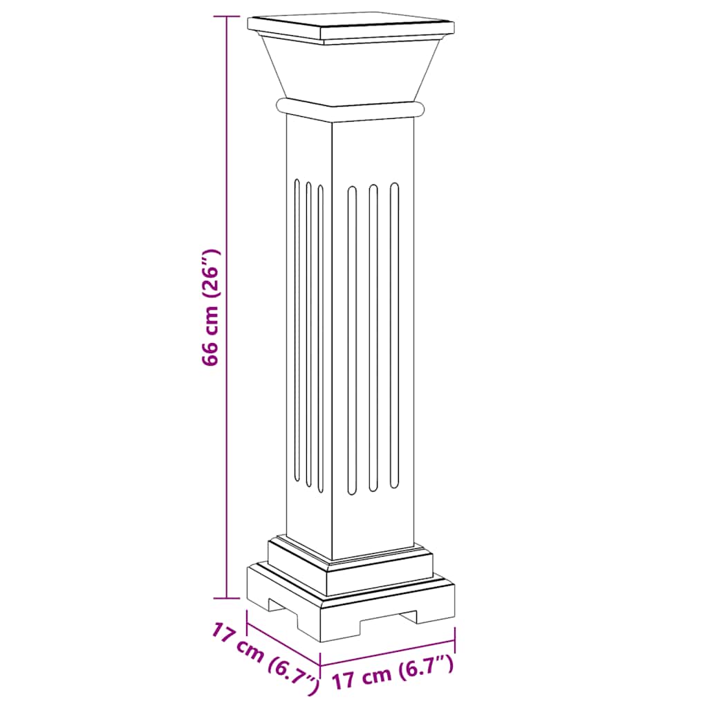 Supporto piante forma pilastro classico quadrato MDF 241849