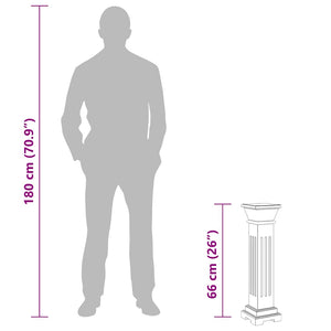 Supporto piante forma pilastro classico quadrato MDF 241849