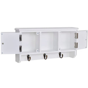 Armadietto da Parete per Chiavi e Gioielli con Ante e Ganci