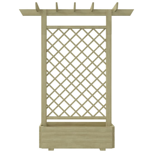 Fioriera con Pergolato da Giardino 162x56x204 cm in Legno 41702