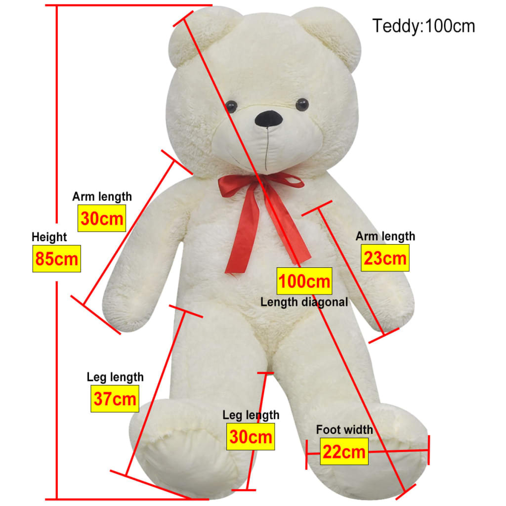 Orsacchiotto di Peluche XXL Bianco 85 cm 80097