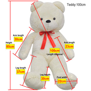 Orsacchiotto di Peluche XXL Bianco 85 cm 80097