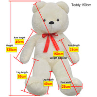 Orsacchiotto di Peluche XXL Bianco 135 cm 80099