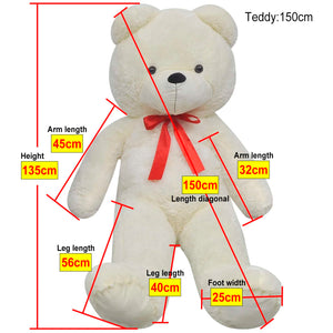 Orsacchiotto di Peluche XXL Bianco 135 cm 80099