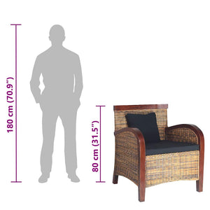 Poltrona in Rattan Intrecciato a Mano 242025