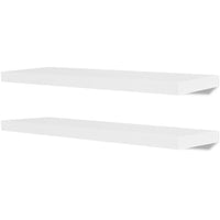 2 Mensole per pareti Bianche MDF per Libri/DVD cod mxl 53753