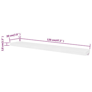 2 Mensole per pareti Bianche MDF per Libri/DVD cod mxl 48646