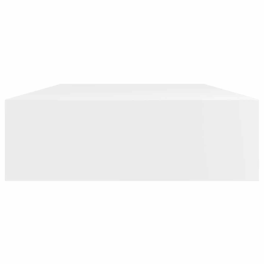 Mensola per Pareti con Cassetto Bianco MDF per Libri/DVD cod mxl 33735