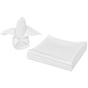 10 Tovaglioli da cena bianchi 50 x 50cmcod mxl 106485