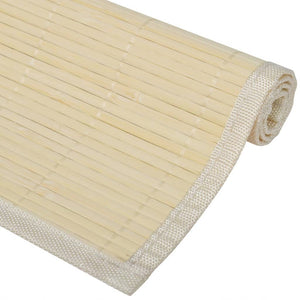 6 Tovagliette di Bamboo 30 x 45 cm Naturale 242107