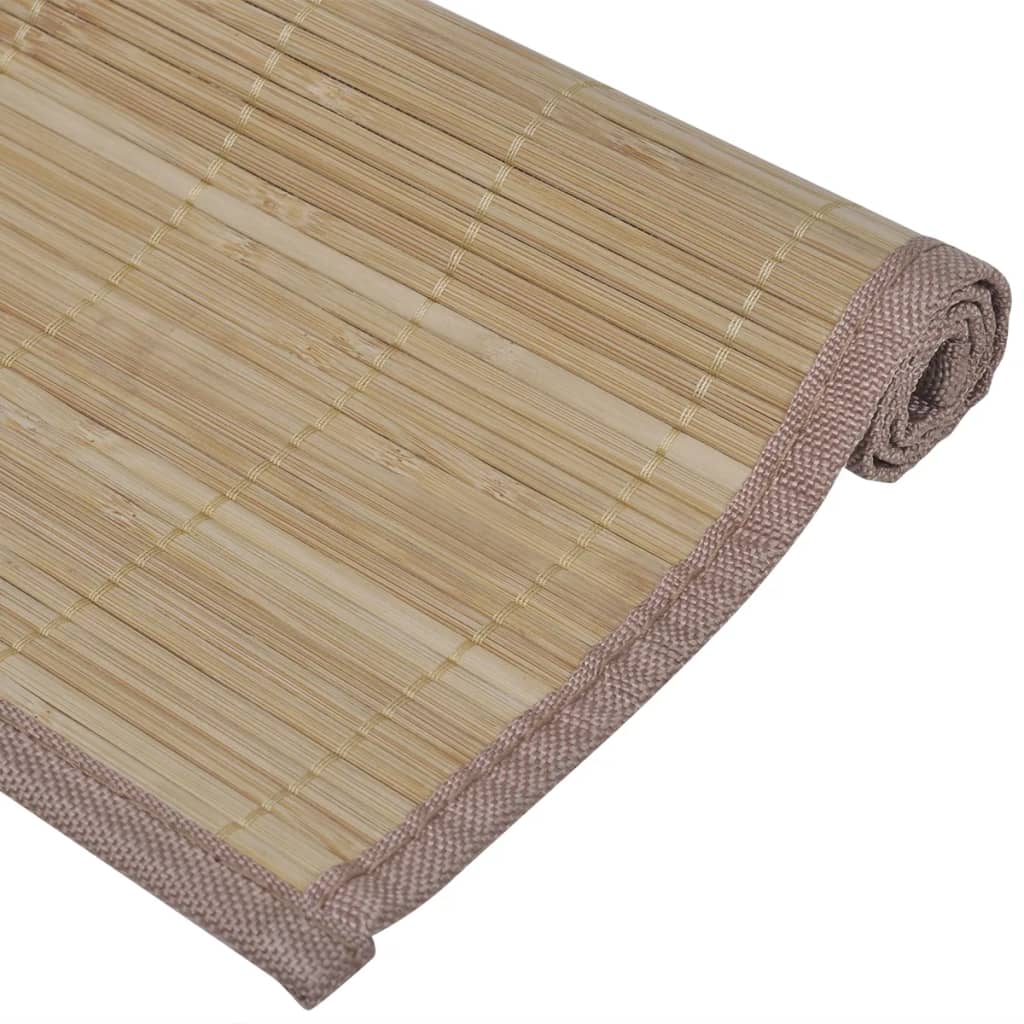6 Tovagliette di Bamboo 30 x 45 cm Marrone 242108