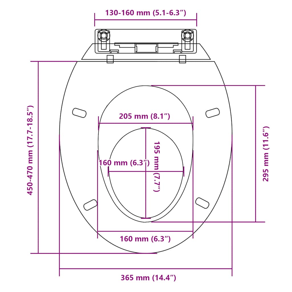 Copriwater a Chiusura Ammortizzata Bianco Ovale cod mxl 44181