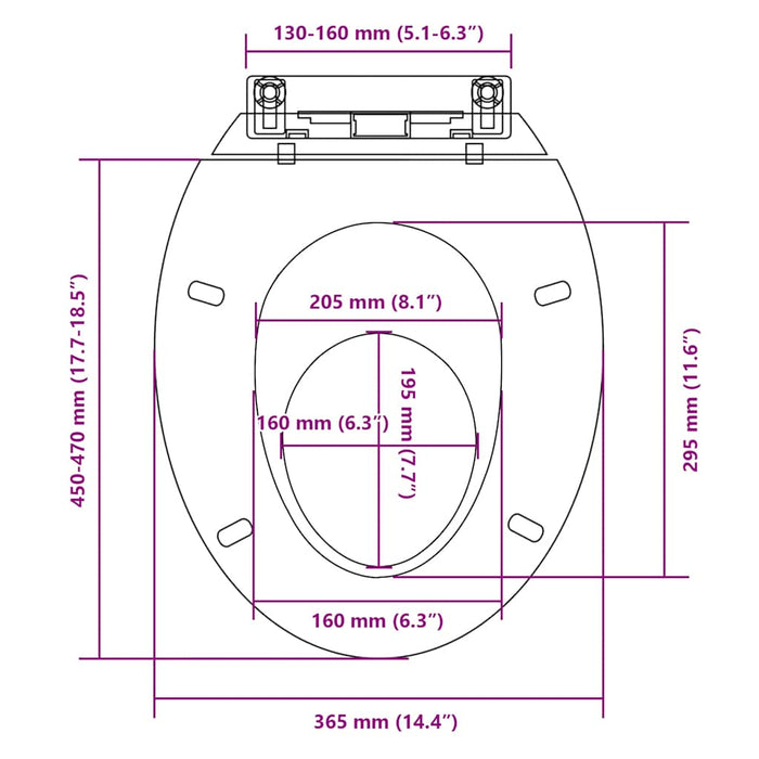 Copriwater a Chiusura Ammortizzata Bianco Ovale cod mxl 44181