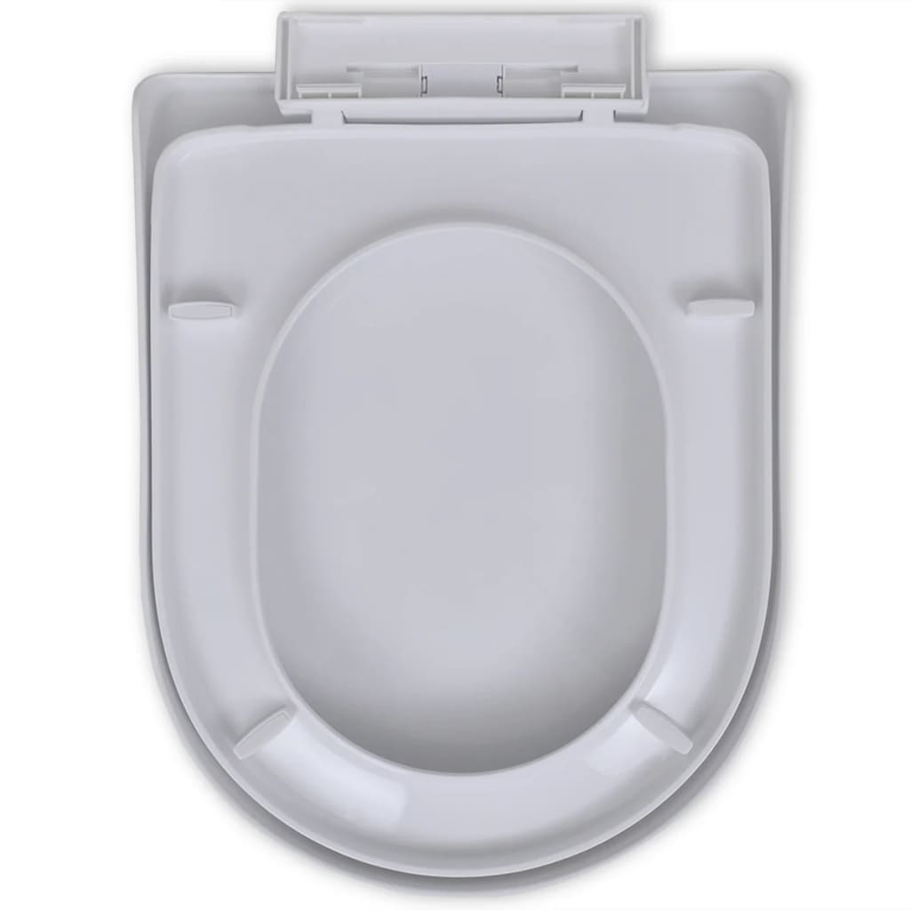 Sedile WC con coperchio rallentato quadrato Bianco 02_0002890