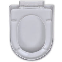 Sedile WC con coperchio rallentato quadrato Bianco 02_0002890
