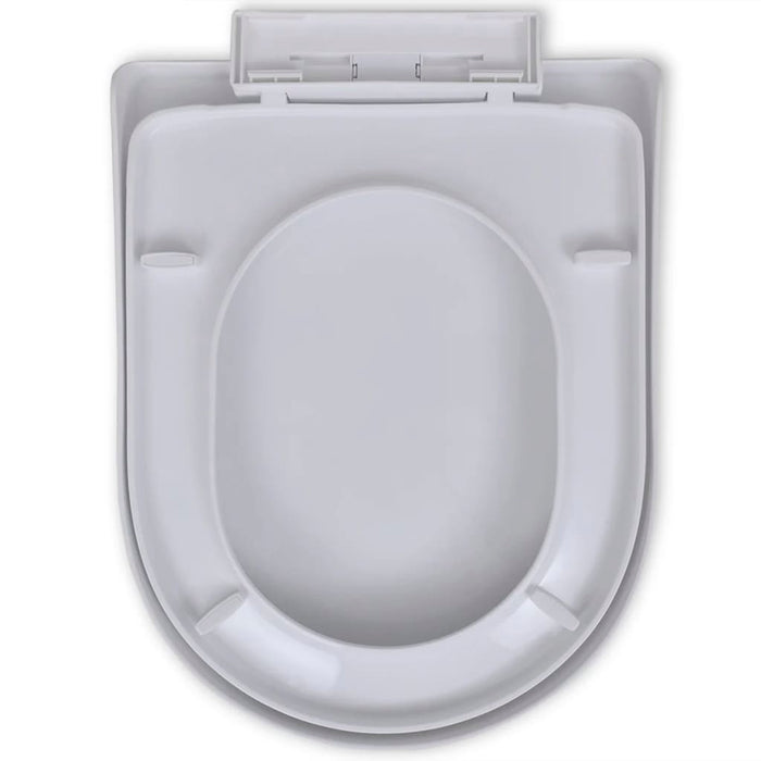 Sedile WC con coperchio rallentato quadrato Bianco 02_0002890