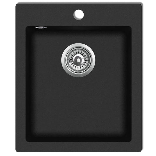 Lavello cucina lavabo in granito 50 x 33 alluminio nero 02_0002307