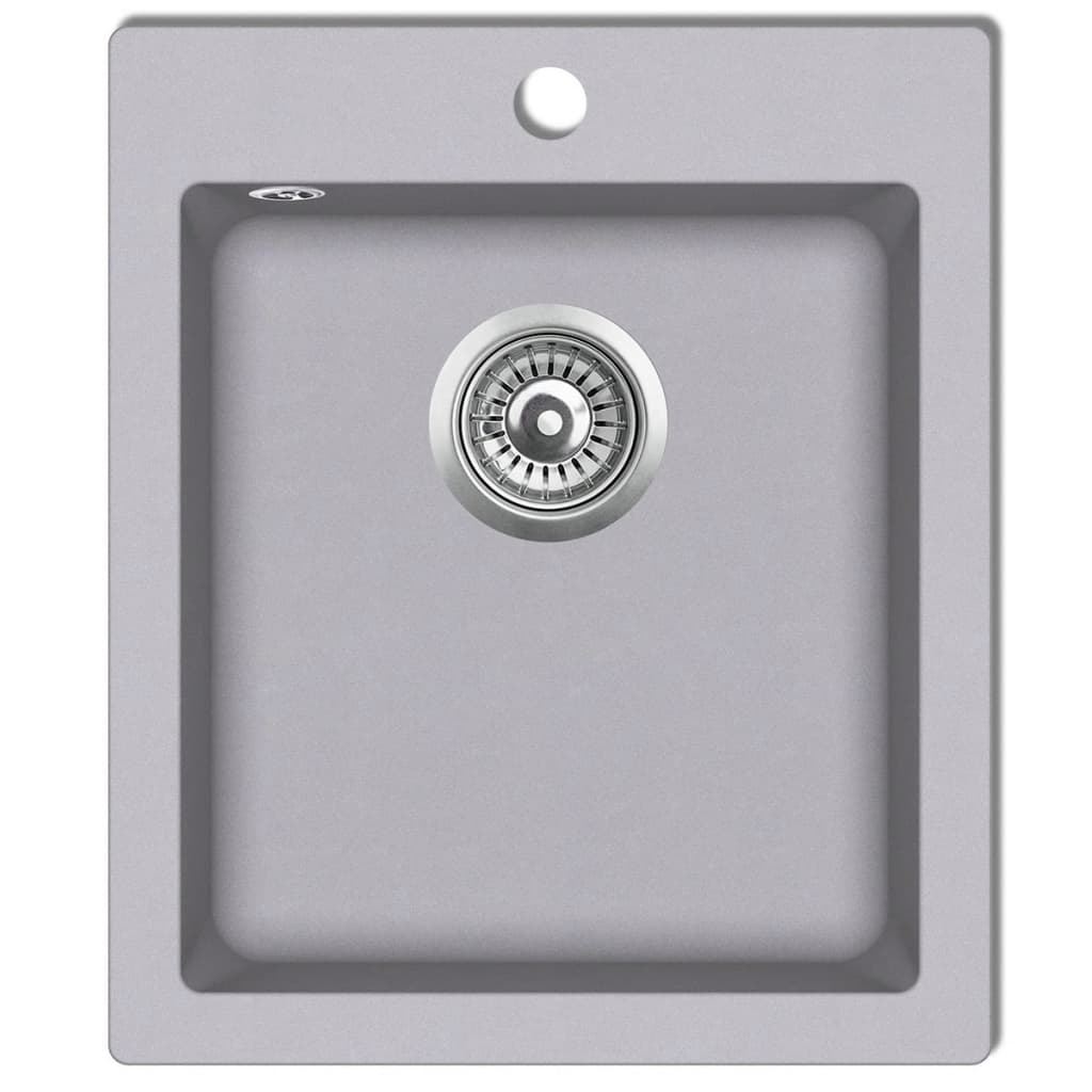 Lavello da cucina in granito 42,5 x 50 cm grigio 02_0002308