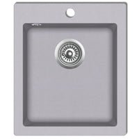 Lavello da cucina in granito 42,5 x 50 cm grigio 02_0002308